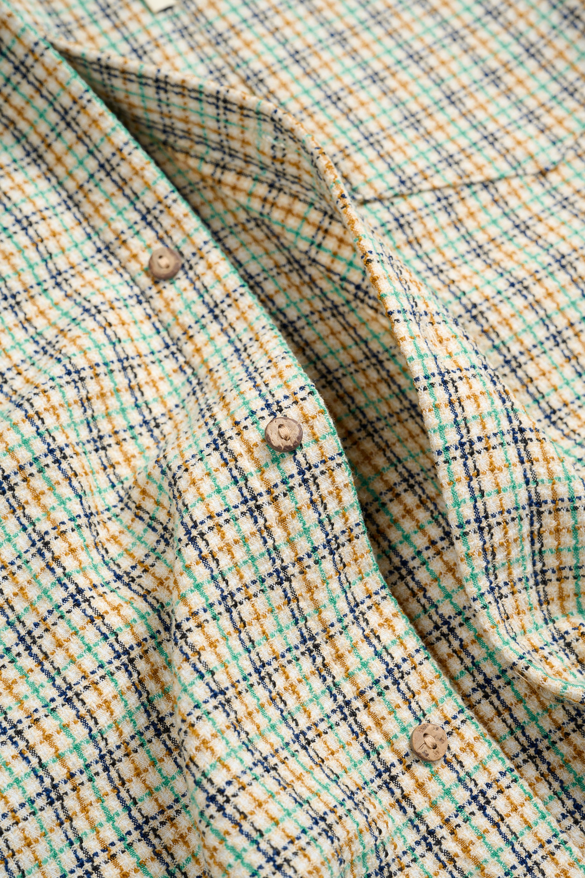 Waffle Long Sleeve Button Up