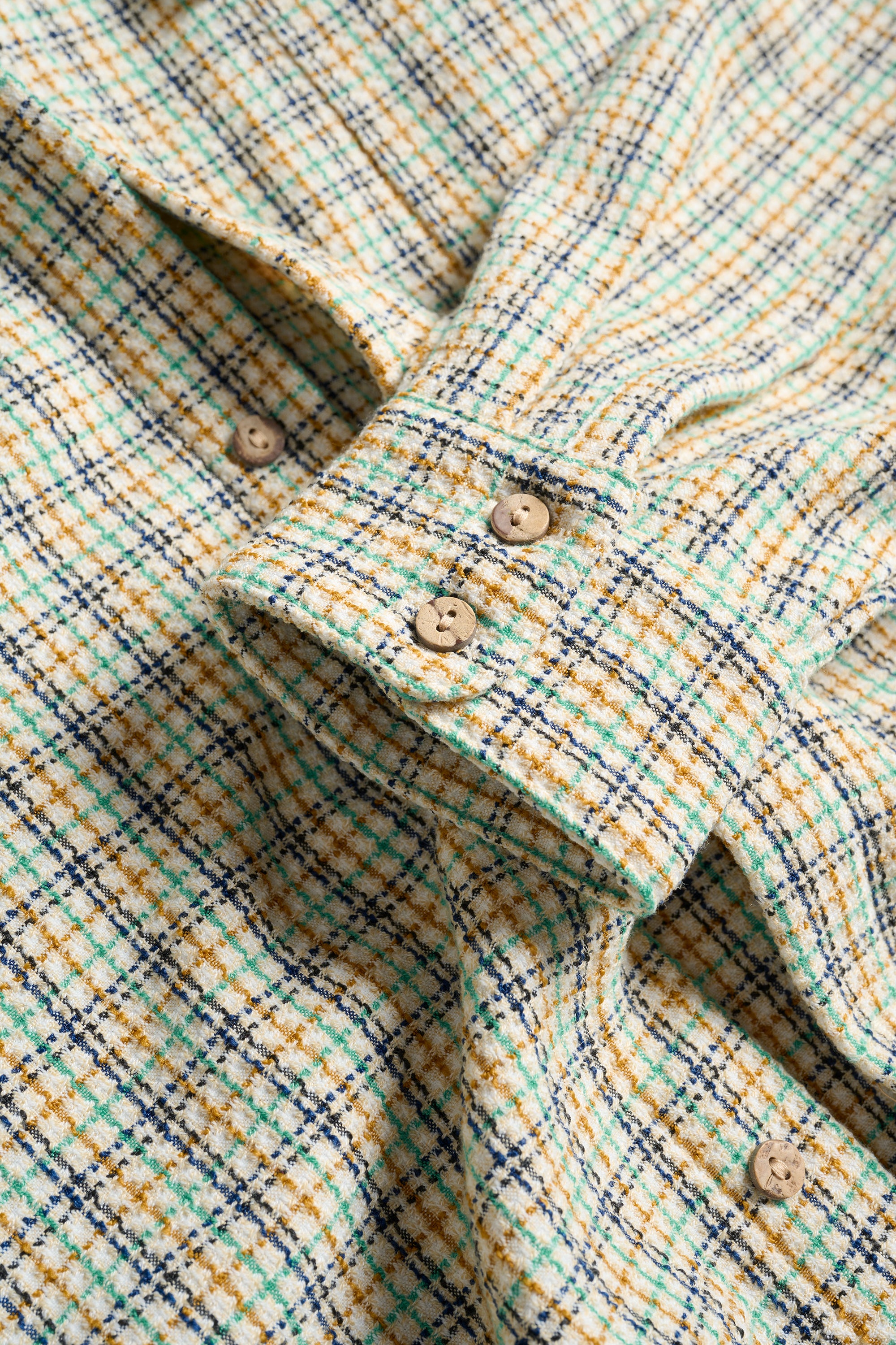 Waffle Long Sleeve Button Up