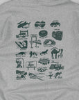Explore Back Print Hood - Ash Marle