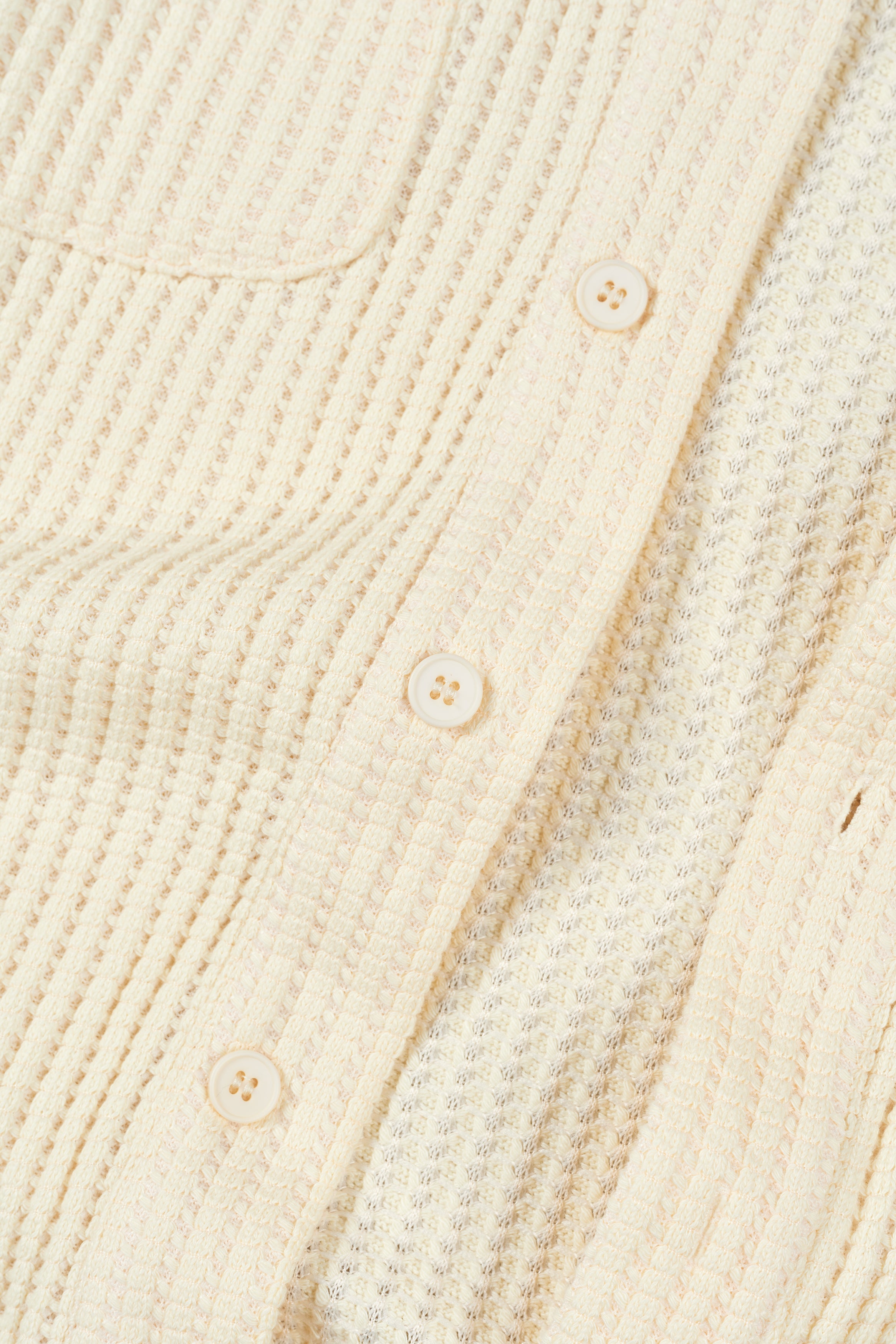 Waffle Button Up - Butter