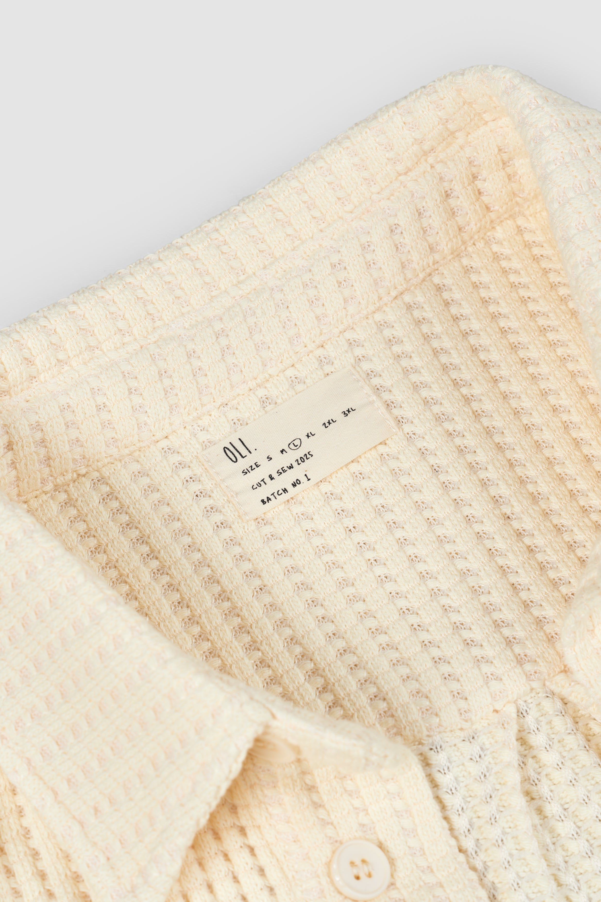 Waffle Button Up - Butter
