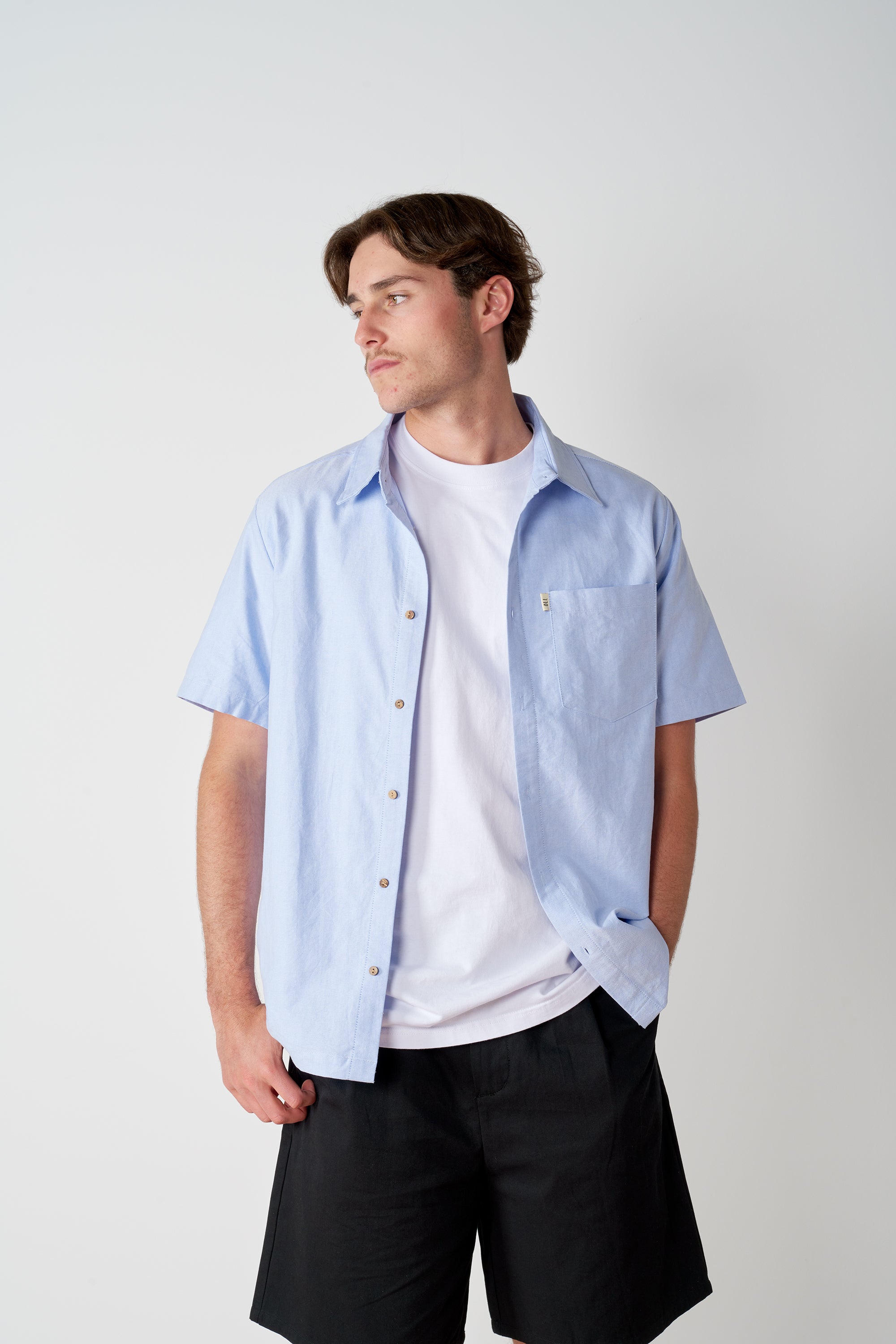 Oxford Button Up - Sky