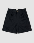 Pleated Cotton Short - Black