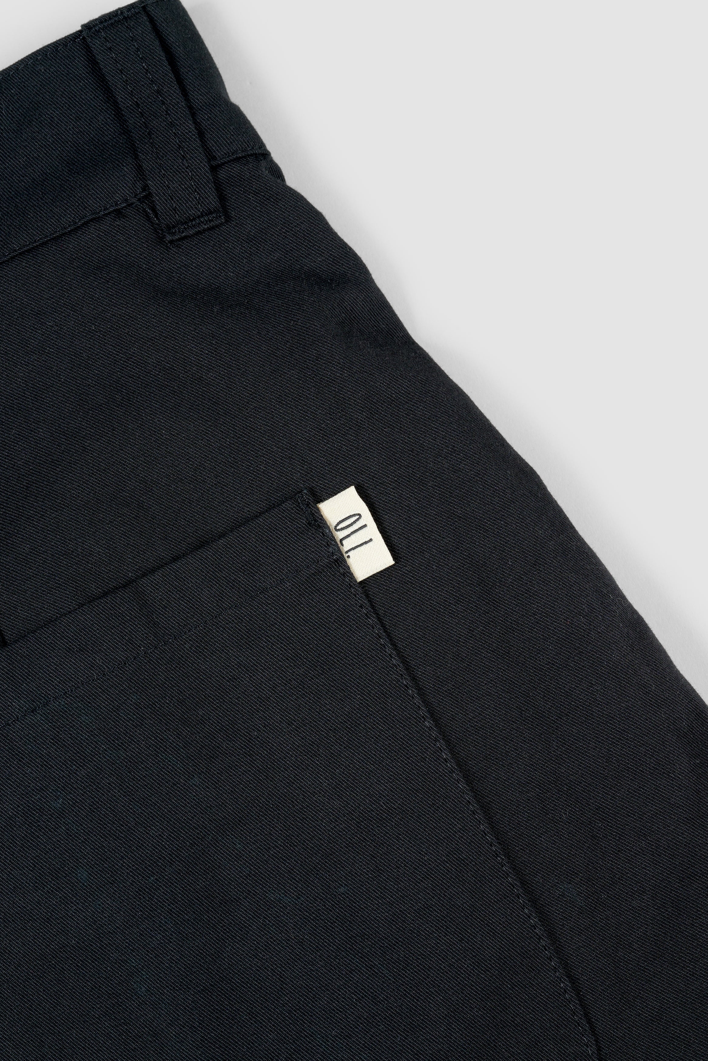 Pleated Cotton Short - Black