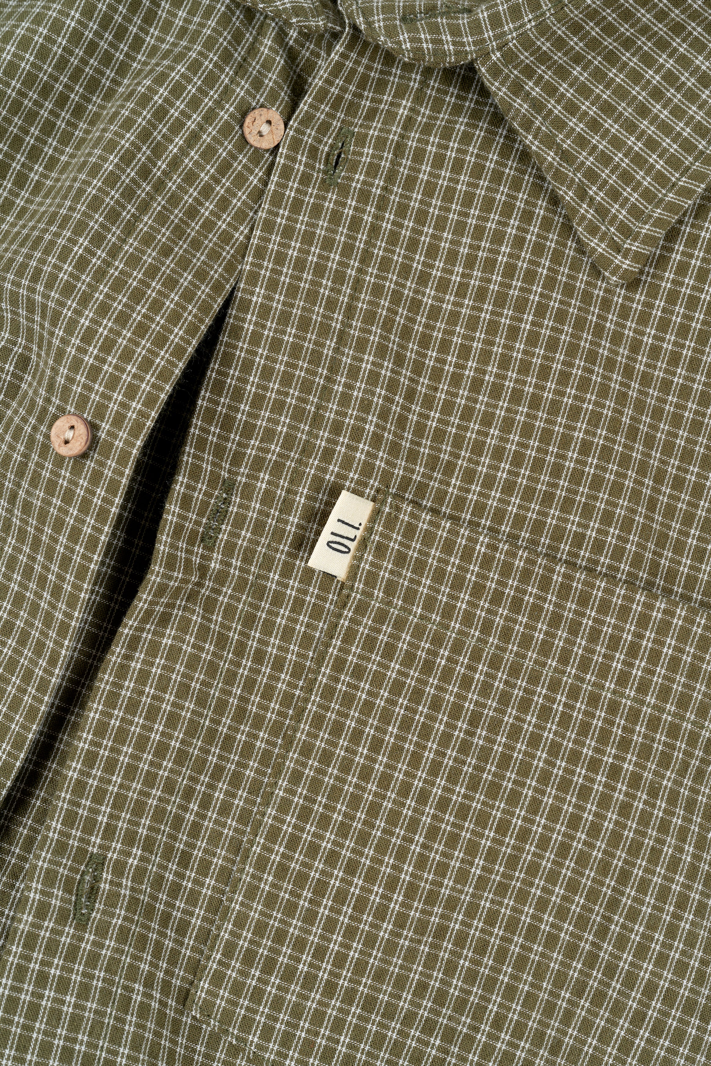 Textured Button Up - Olive