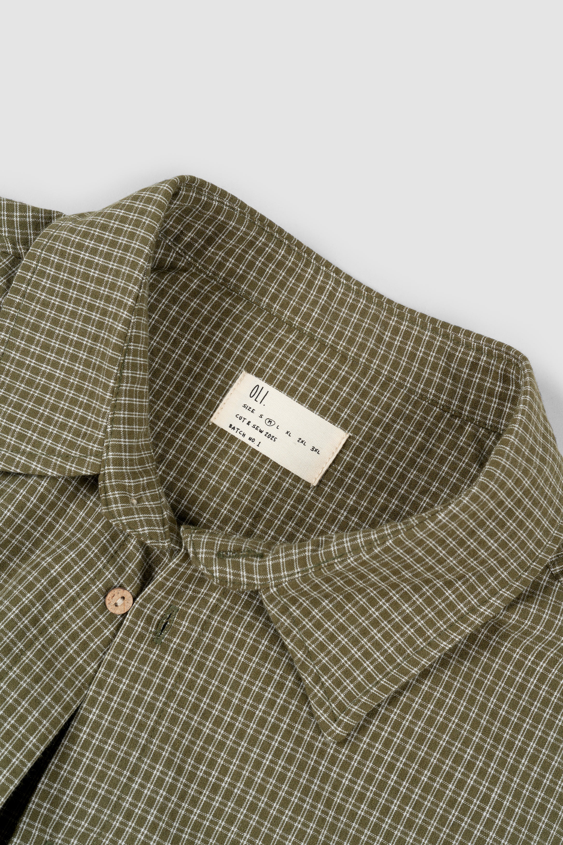 Textured Button Up - Olive
