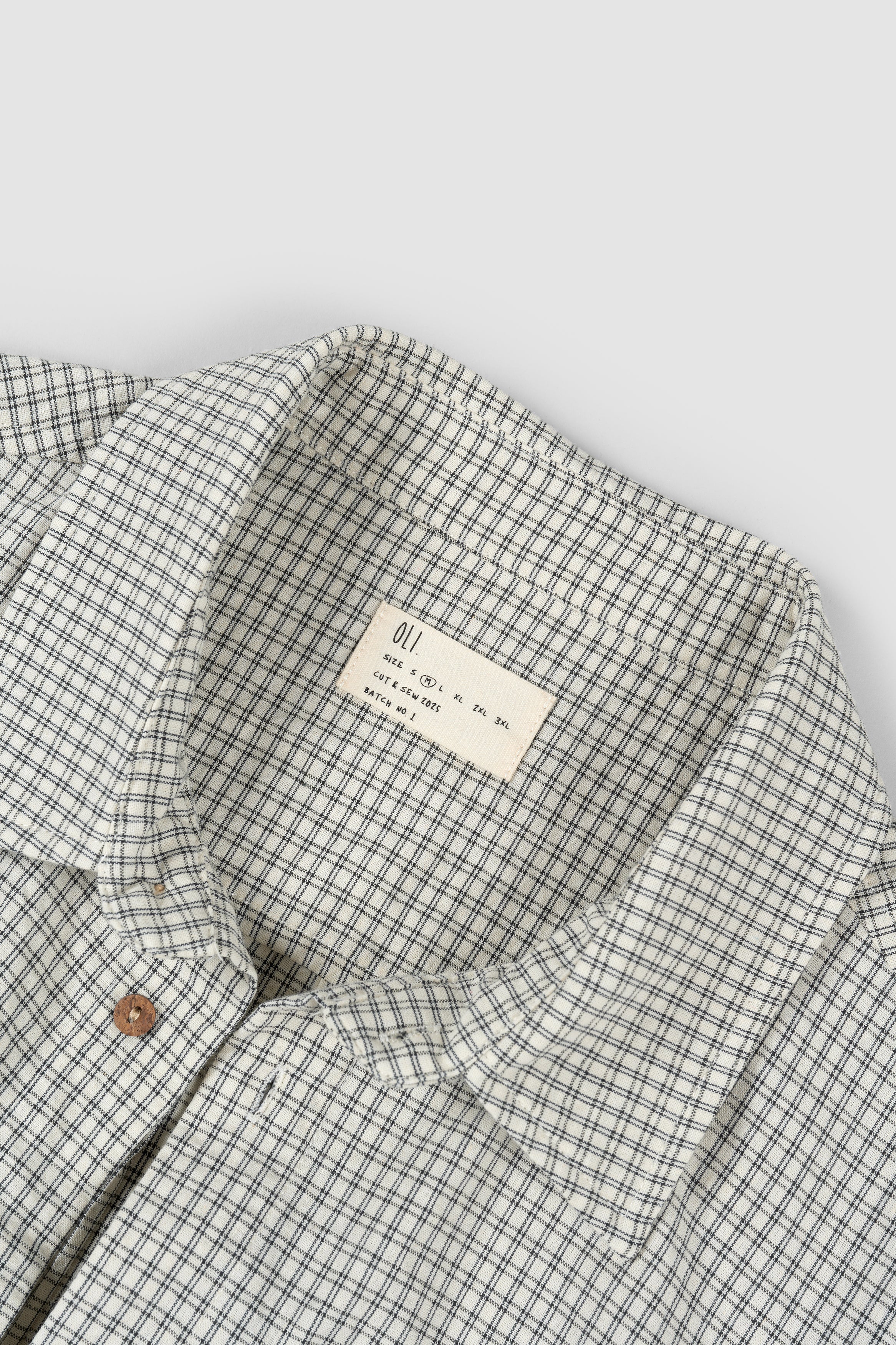 Textured Button Up - Bone