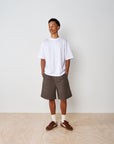 Pleated Cotton Short - Coal