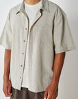 Textured Button Up - Bone