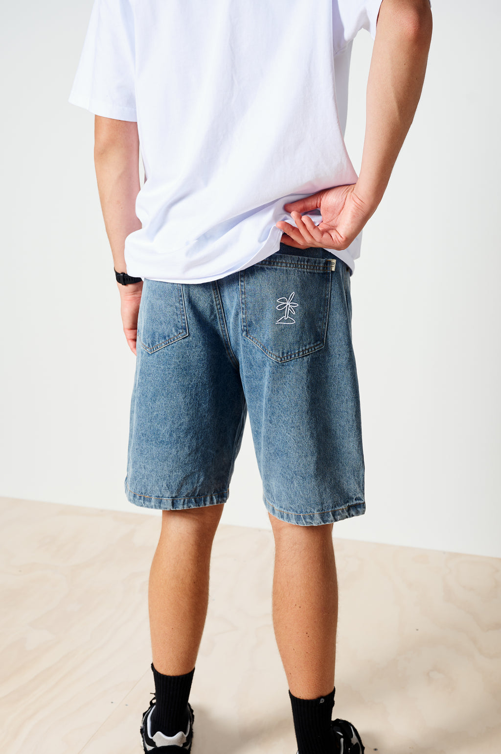 Coastal Jorts Washed Blue Oli.