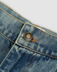 Pleated Denim Short - Coffee Wash