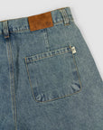 Pleated Denim Short - Coffee Wash