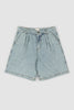 Pleated Denim Short - Washed Blue - Oli.