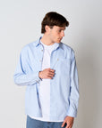 Pinstripe Long Sleeve Button Up