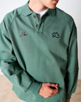 French Terry Duck Polo - Green