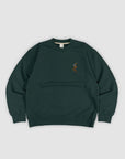 Embroidered Golf Bag Pullover - Forest Green