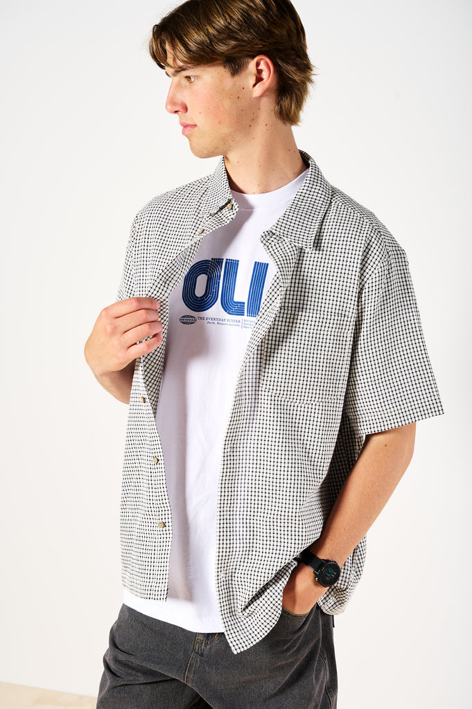 Textured Button Up - Black