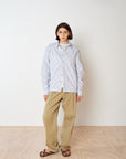 Oxford  Stripe Long Sleeve Button Up