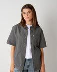 Cotton Check Button Up - Coal