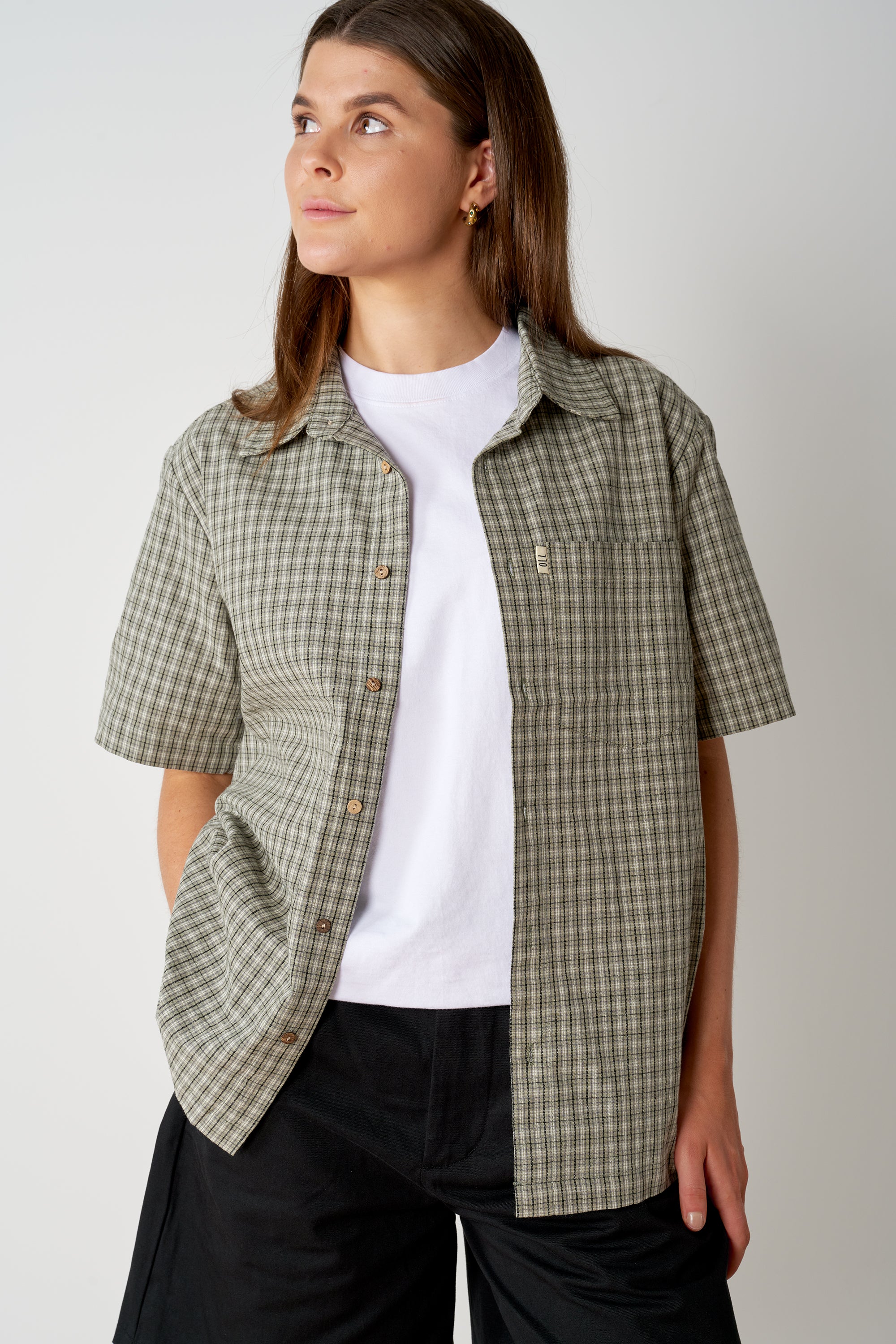 Breeze Button Up - Sage