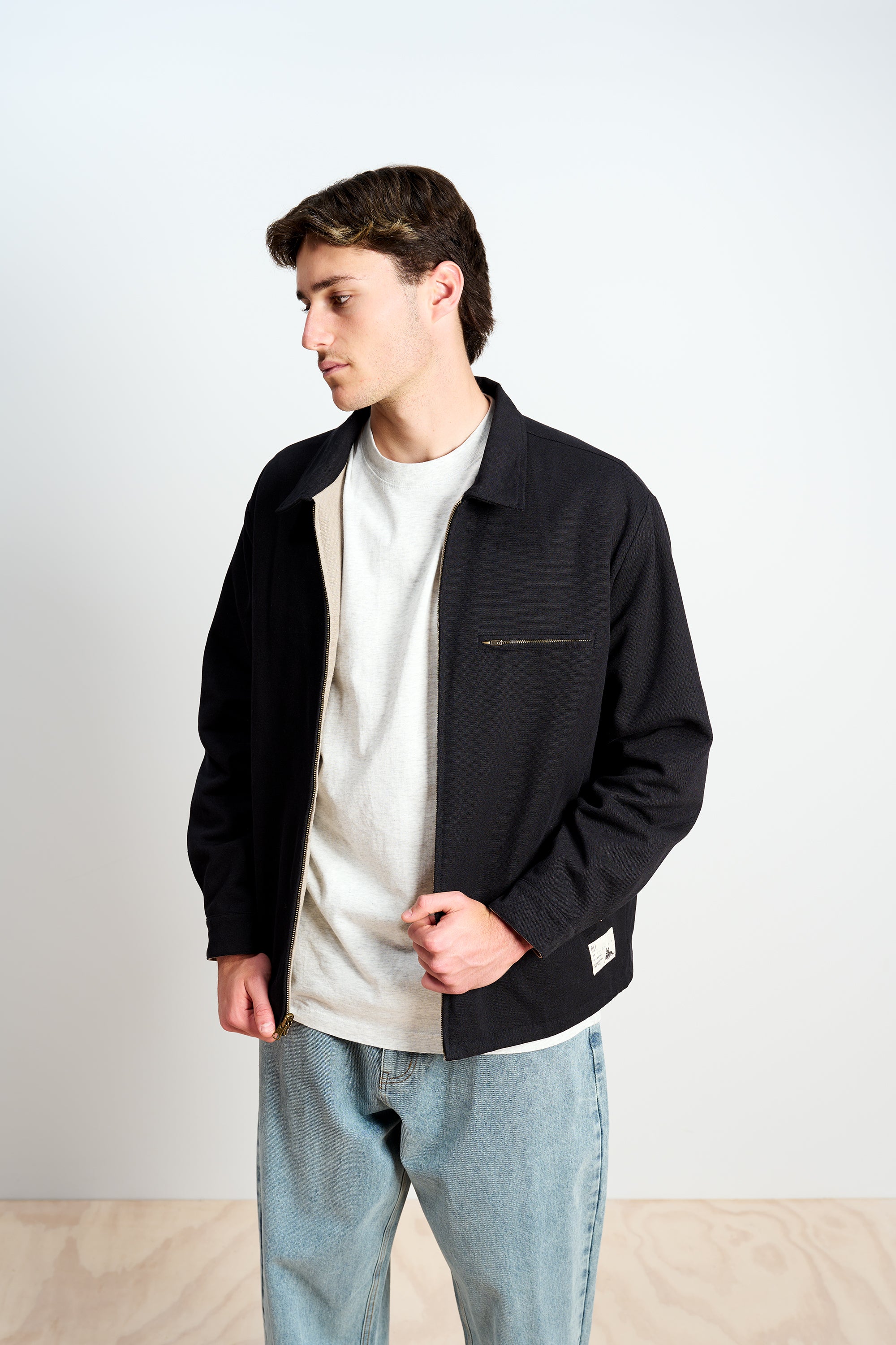 Reversible Kelpie Jacket - Black/Stone