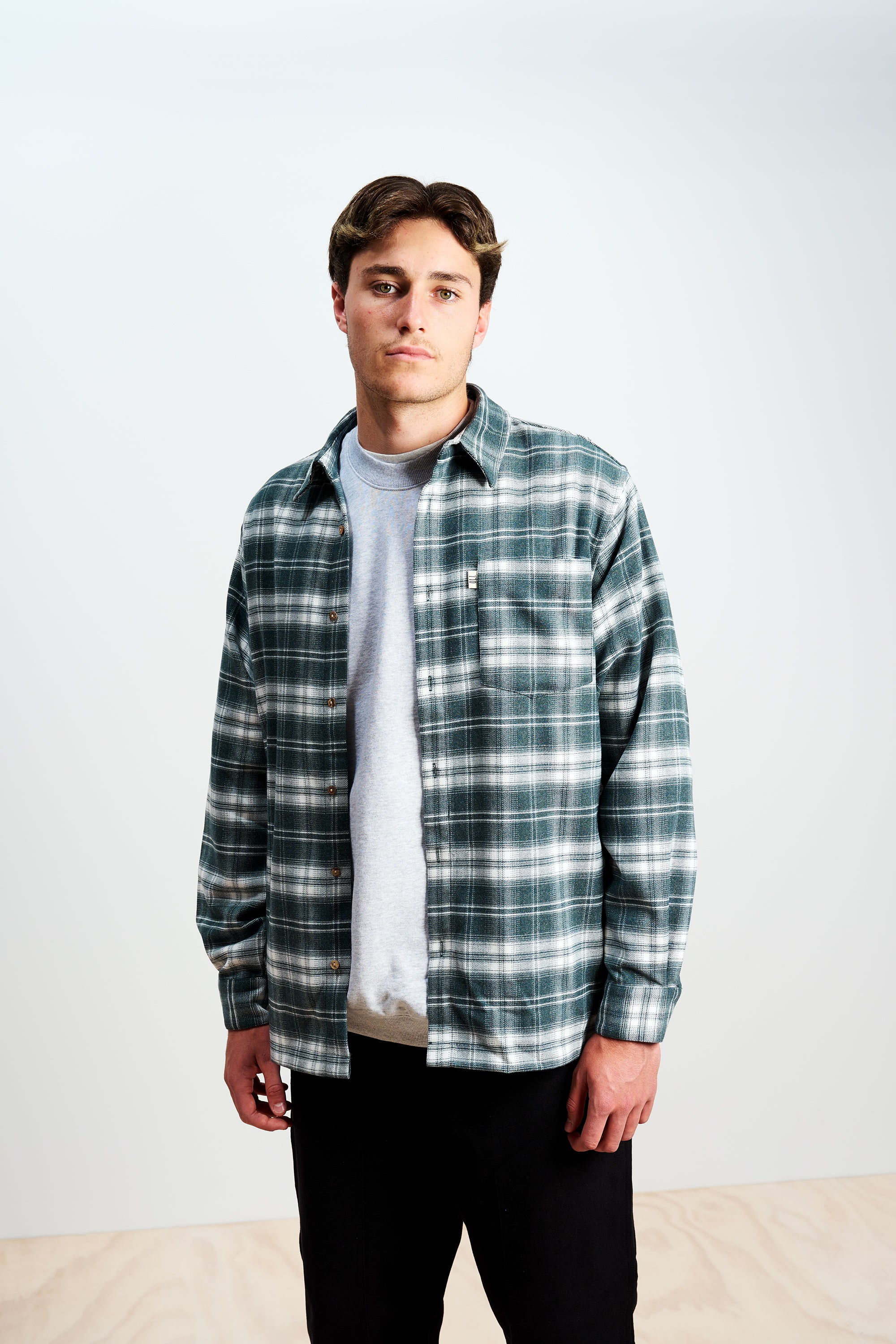 Flannel Overshirt - Teal