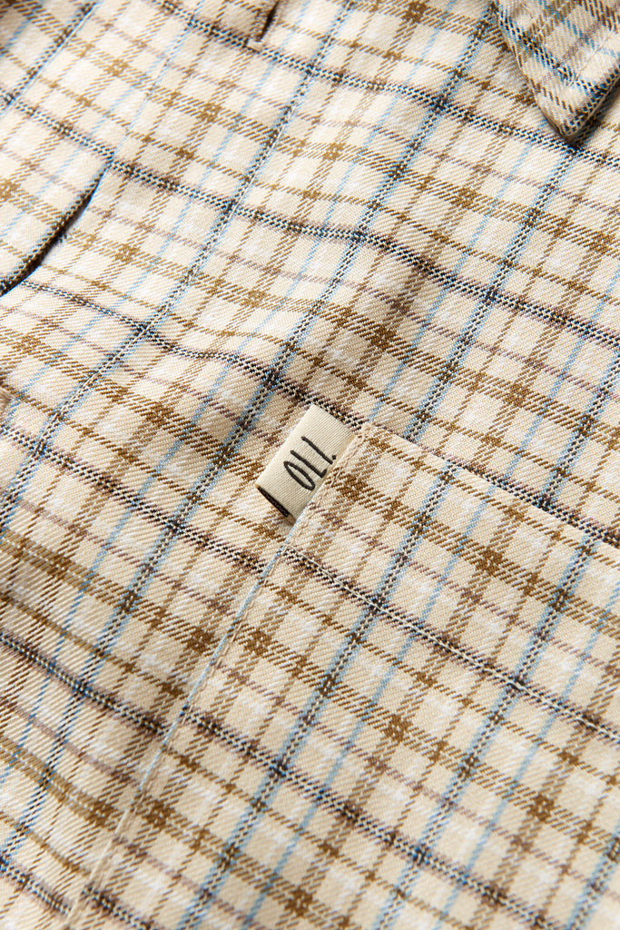 Check Long Sleeve Button Up - Butterscotch