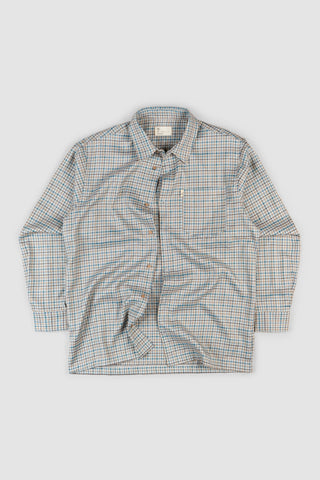 Check Long Sleeve Button Up - Sky