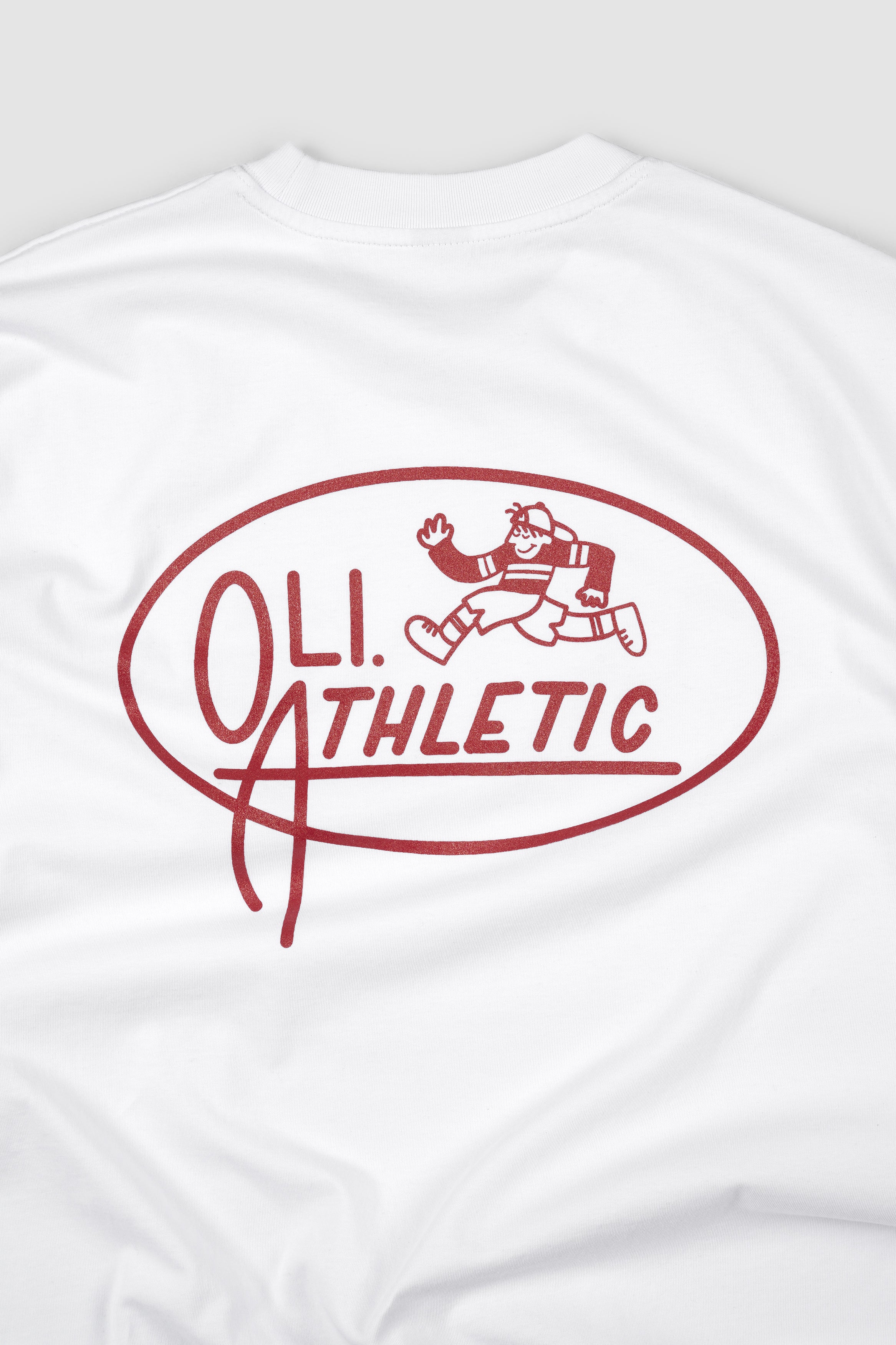 Athletics Back Print T - White
