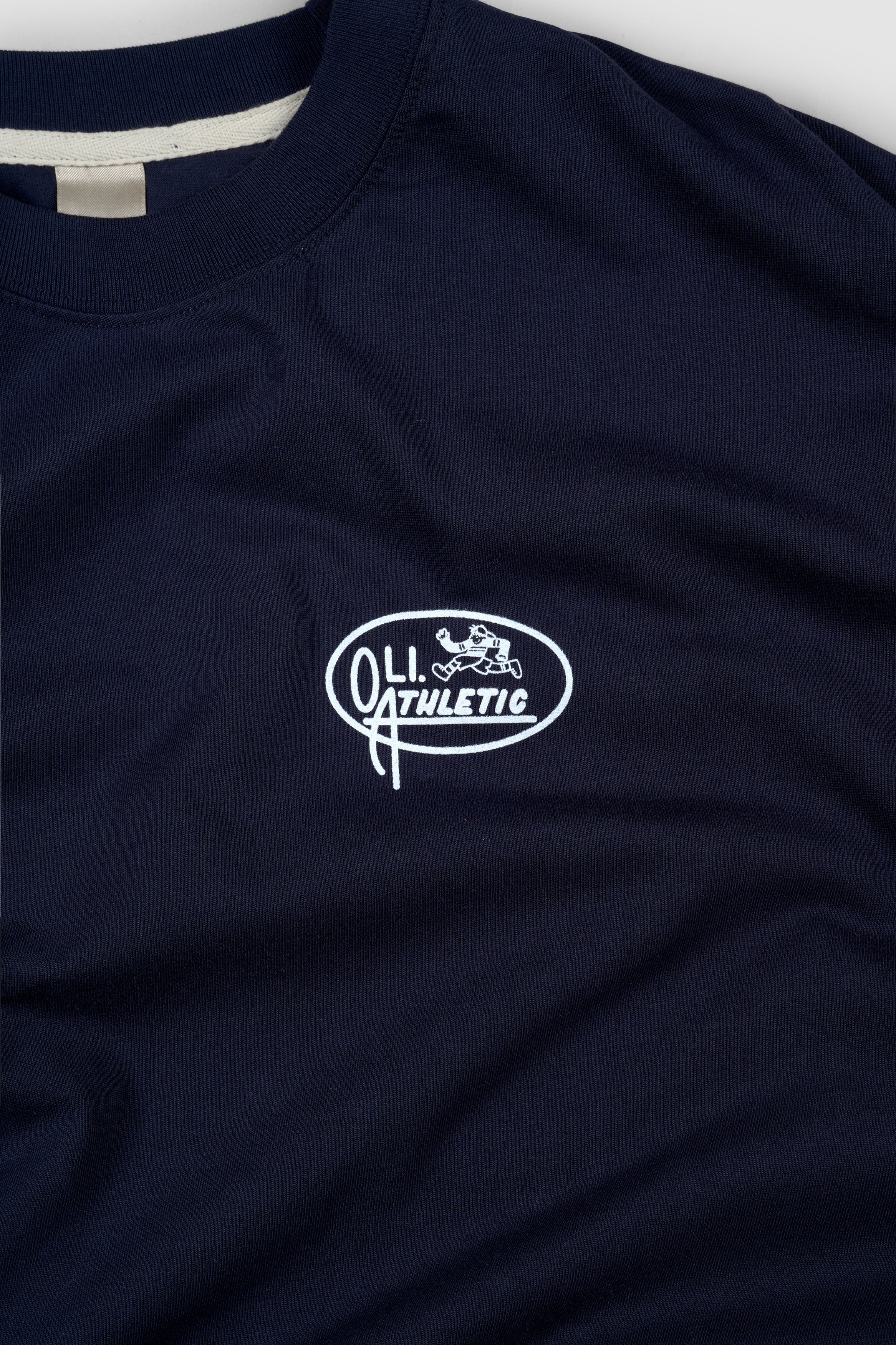 Athletics Back Print T - Navy