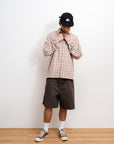 Plaid Long Sleeve Button Up - Clay