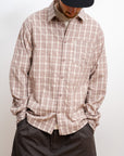 Plaid Long Sleeve Button Up - Clay
