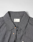 Cotton Check Button Up - Coal