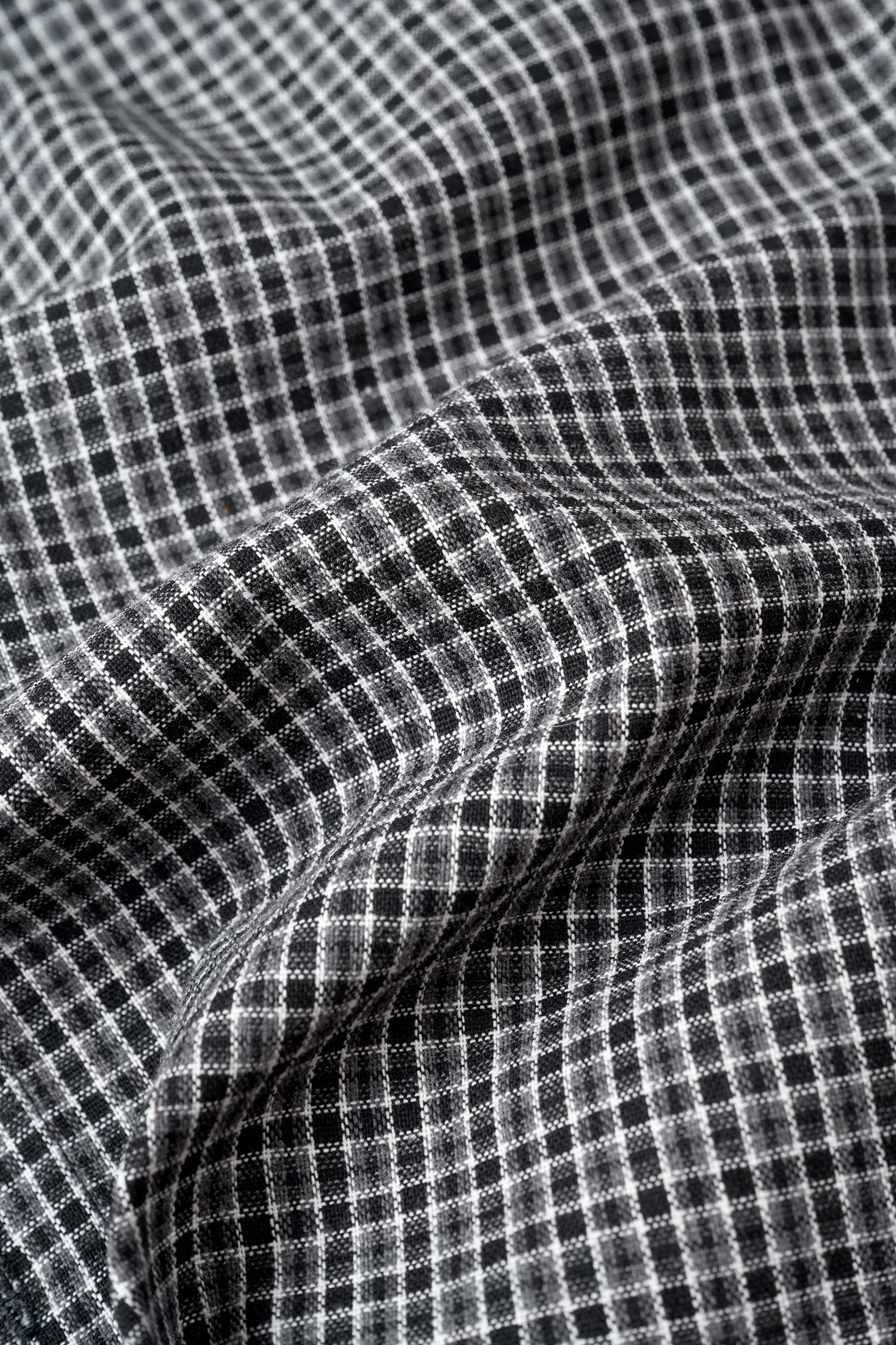 Cotton Check Button Up - Coal