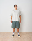 Pleated Denim Short - Coffee Wash
