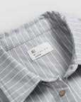 Script Button Up - Grey