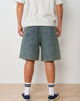 Pleated Denim Short - Coffee Wash