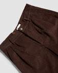 Pleated Short - Choc Cord