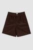 Pleated Short - Choc Cord