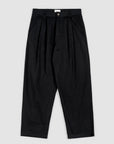 Pleated Pant - Black Cotton