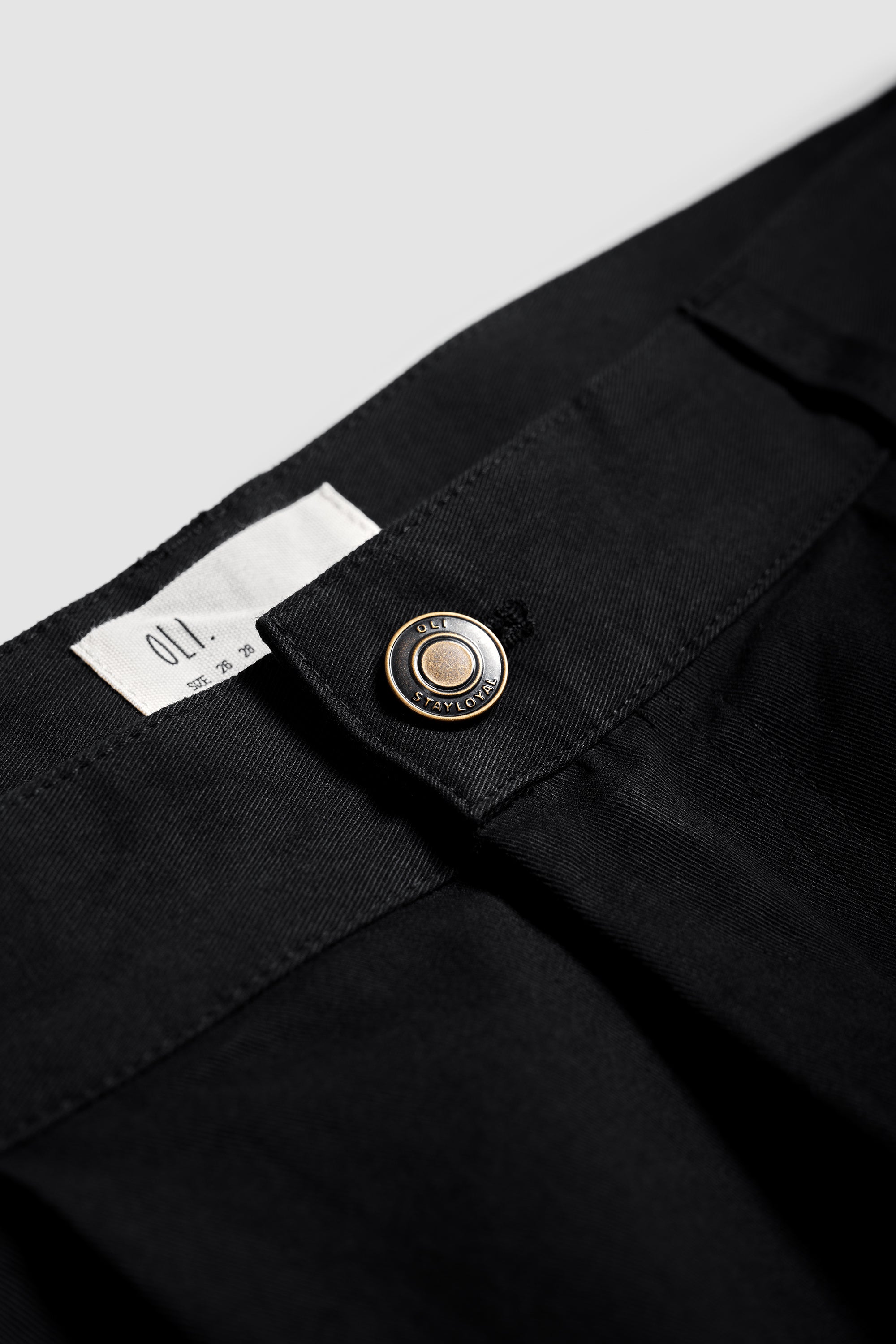 Pleated Pant - Black Cotton