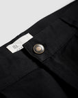 Pleated Pant - Black Cotton