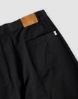 Pleated Pant - Black Cotton