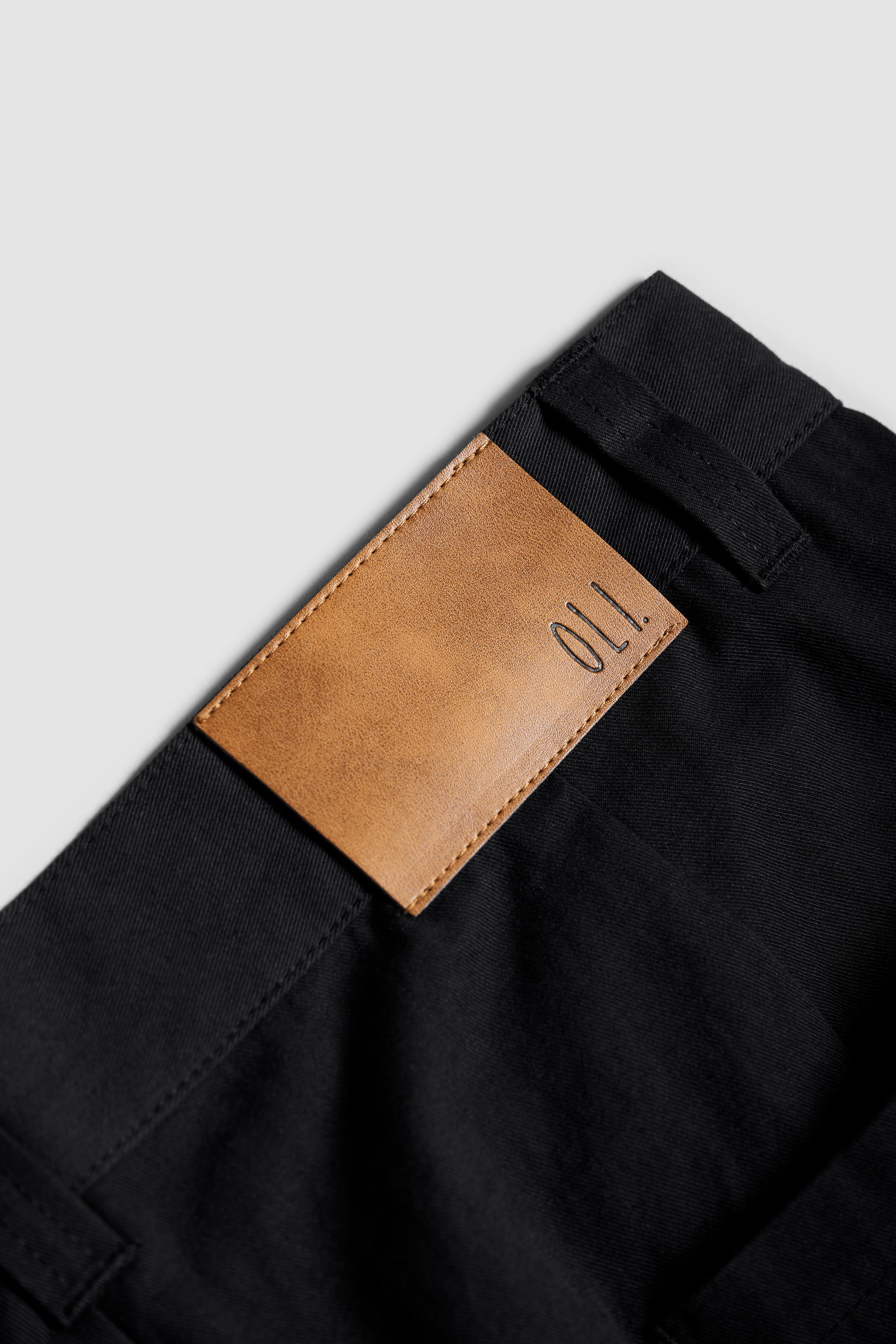 Pleated Pant - Black Cotton