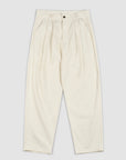 Pleated Pant - Cream Cotton