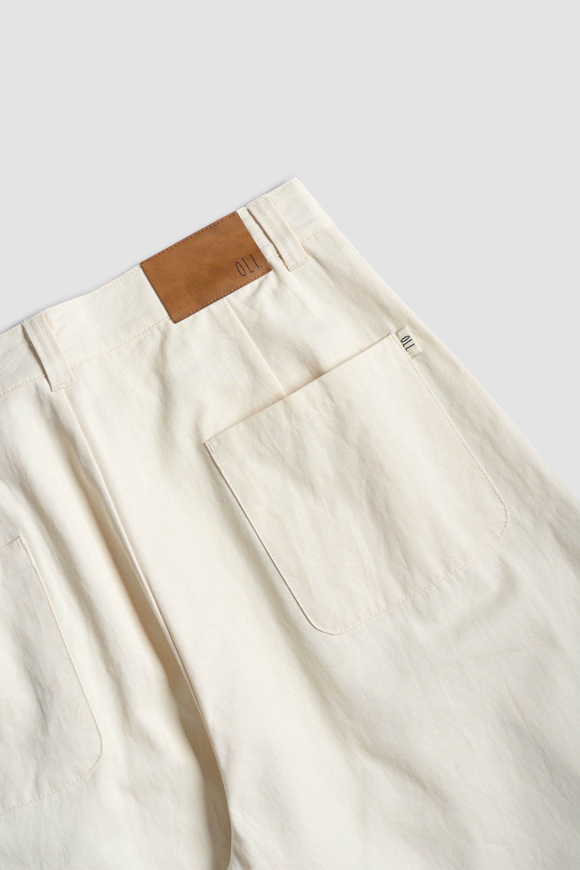 Pleated Pant - Cream Cotton