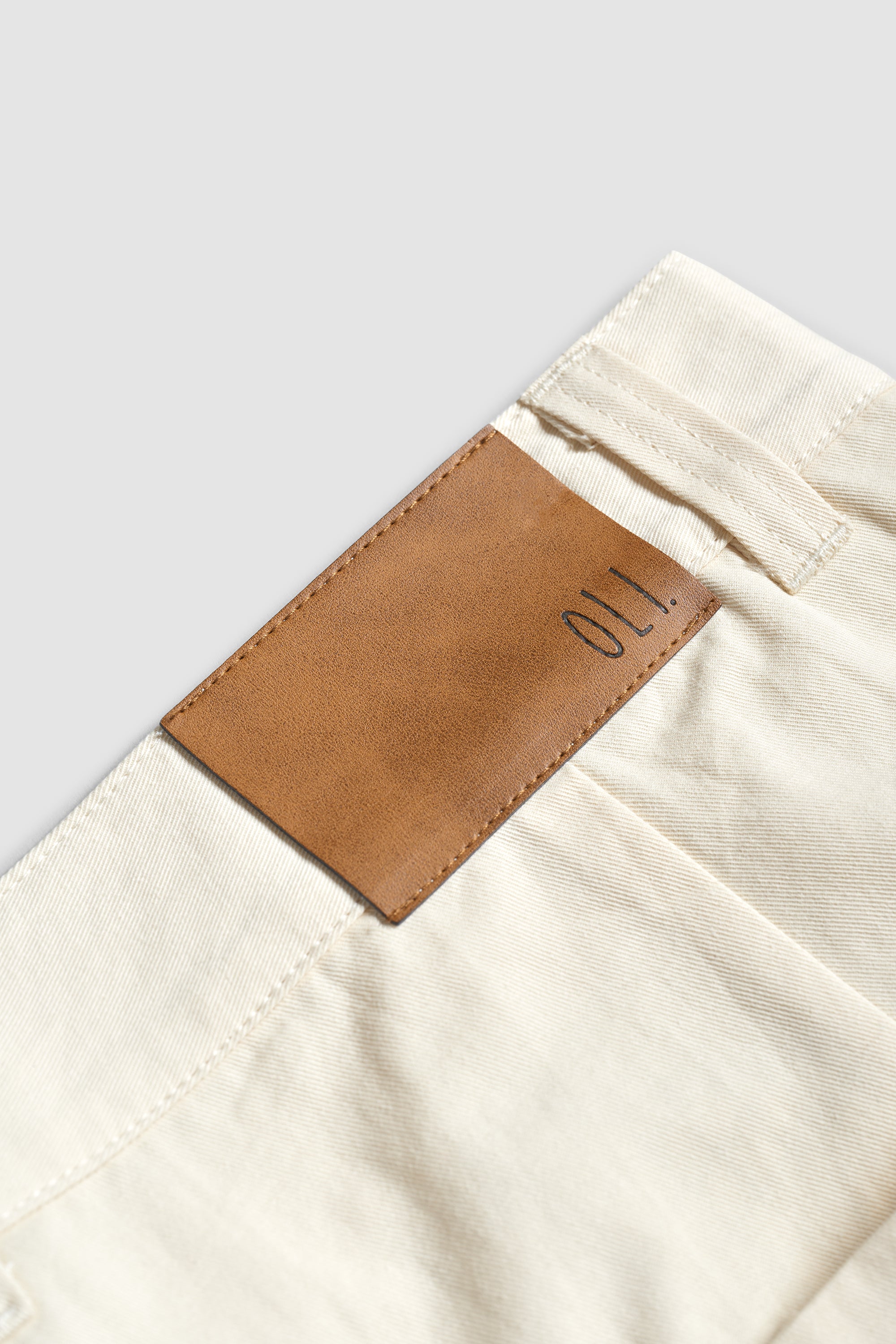 Pleated Pant - Cream Cotton