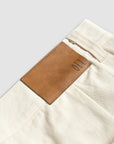 Pleated Pant - Cream Cotton