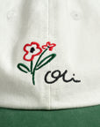 Flower Cap - White & Green