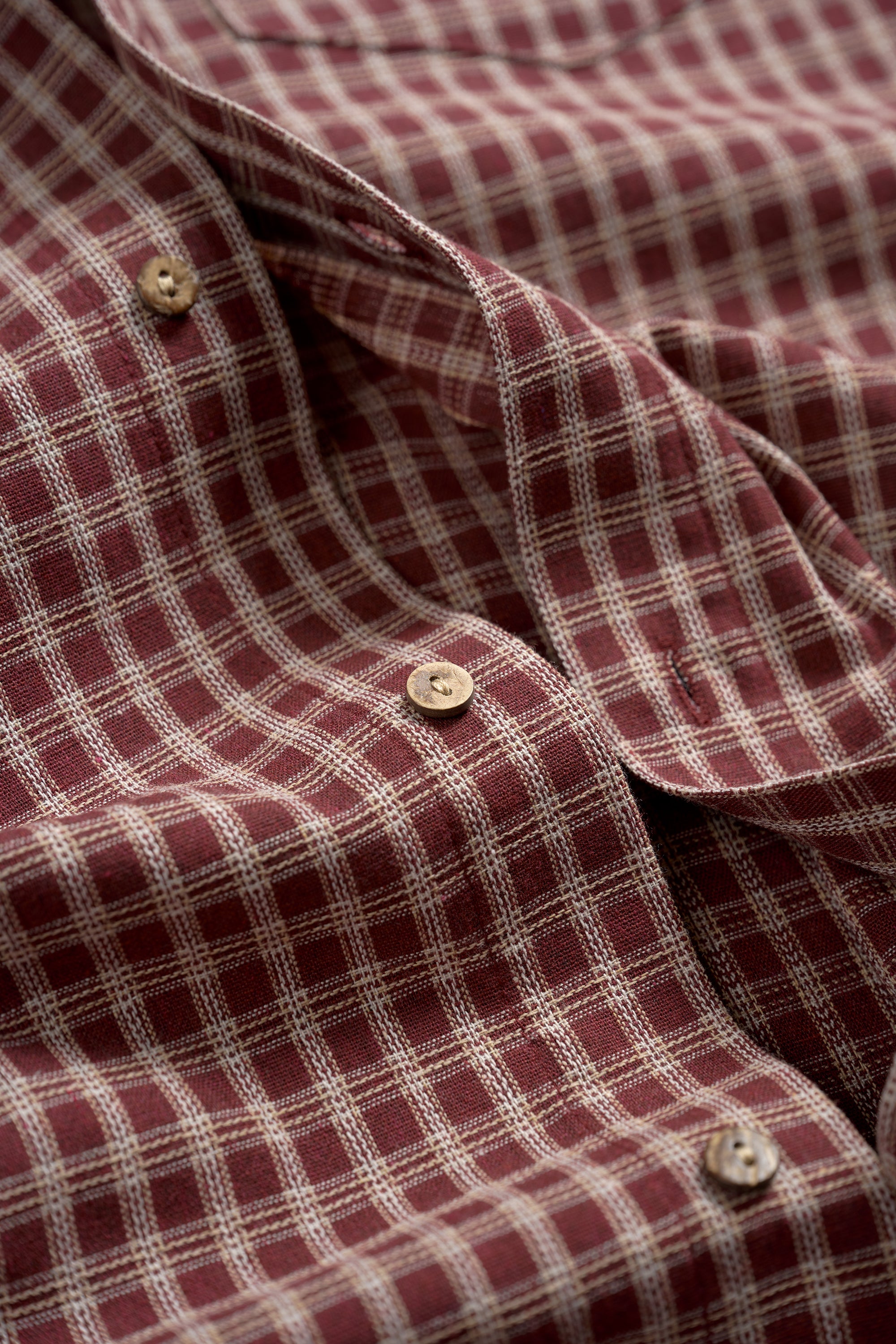 Picnic Button Up - Deep Red